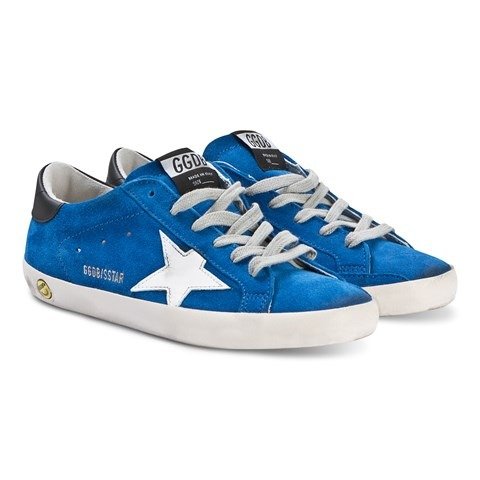 Blue Superstar Sneakers with Silver Star | AlexandAlexa