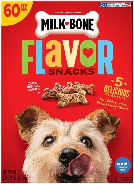 Flavor Snacks Small Biscuit Dog Treats, 60-oz box