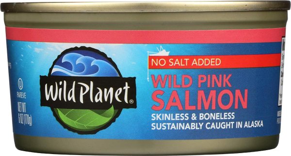 Wild Pink Salmon, No Salt Added, 6 Ounce