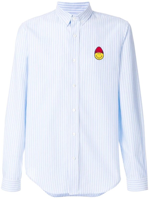 Button-Down Smiley Patch Shirt