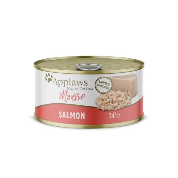 Applaws Natural Salmon Mousse Wet Cat Food, 2.47 oz., Case of 24 | Petco