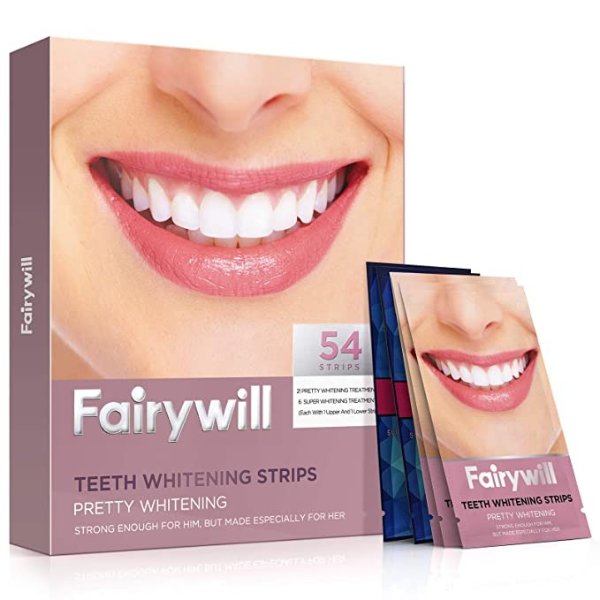 Teeth Whitening Strips 54 Pcs, Advanced Dental Formula, Enamel Safe for Sensitive Teeth, Include Professional White Strips and 1 Hour Express 3D White Whitestrips