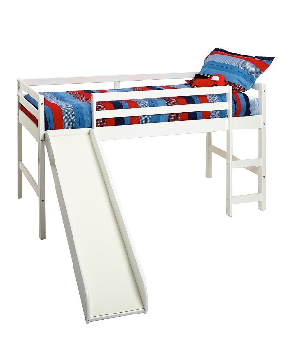 White Pine Twin Loft Bed & Slide