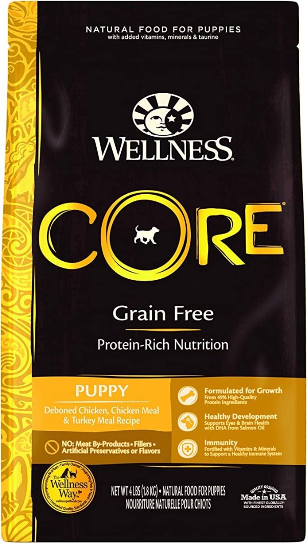Natural Grain Free Dry Dog Food, Puppy, 4-Pound Bag