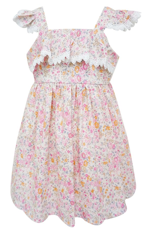 Kids' Flounce Floral Print Dress