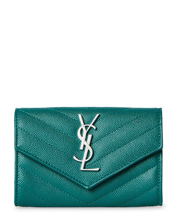 Malachite Green Monogram Small Flap Wallet