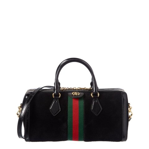 GucciOphidia Medium Suede & Leather Top Handle Bag