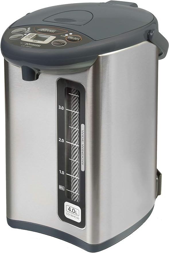 CD-WHC40XH Micom Water Boiler & Warmer, 135 oz, Stainless Gray