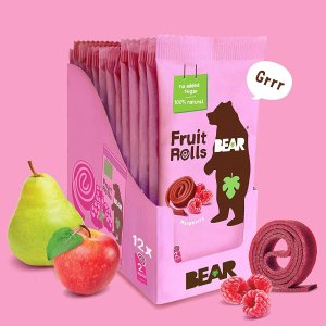 BEAR 纯天然水果果丹皮卷 12袋装，多口味可选