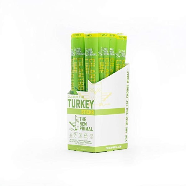 100% Free-Range Cilantro Lime Turkey Meat Stick, Whole30 & Paleo Approved, Gluten, Dairy & Soy Free, 1 Oz (Pack of 20)