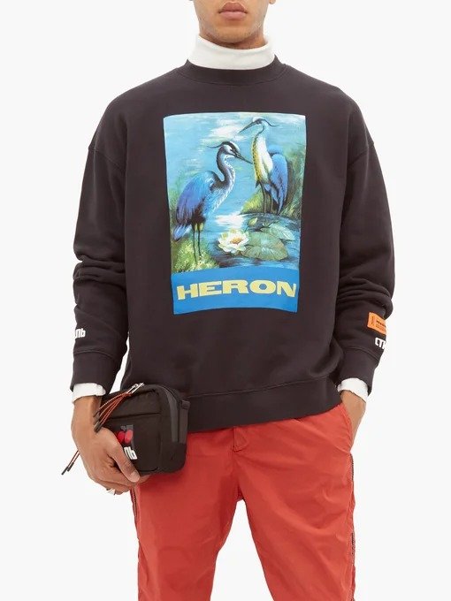 Logo-print cotton sweatshirt | Heron Preston | MATCHESFASHION US