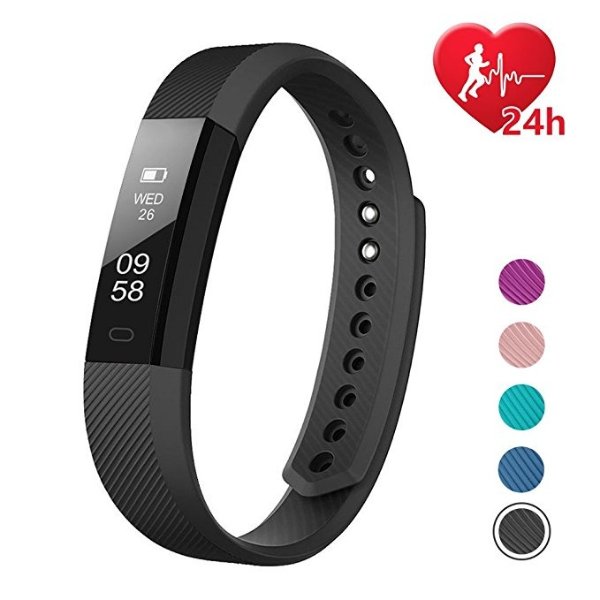 Fitness Tracker HR, Activity Tracker with Step Counter and Calorie Counter Watch Pedometer, Slim Heart Rate Monitor Watch for Kids Women Men