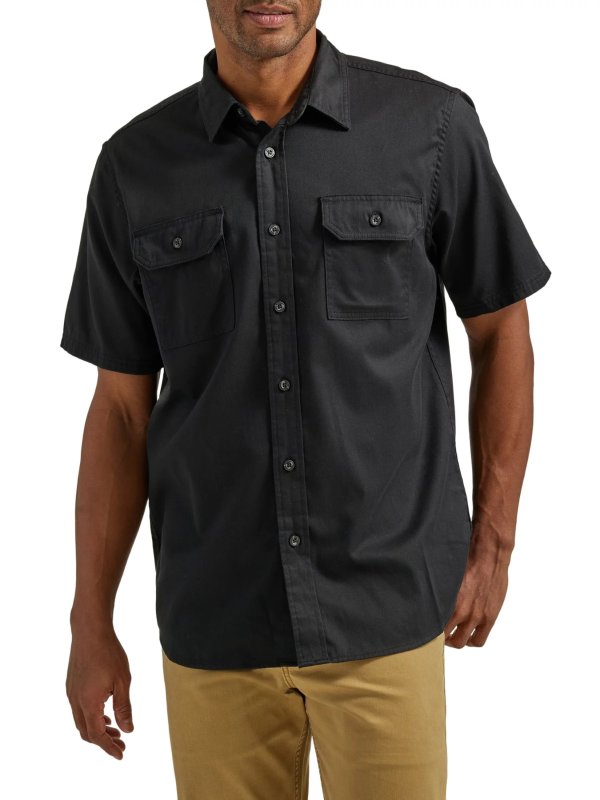 Men's Short Sleeve Woven Shirt, Sizes S-5XL