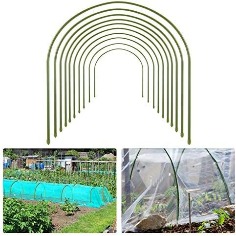 APIPI 10pcs Greenhouse Hoops for Plant Cover Support