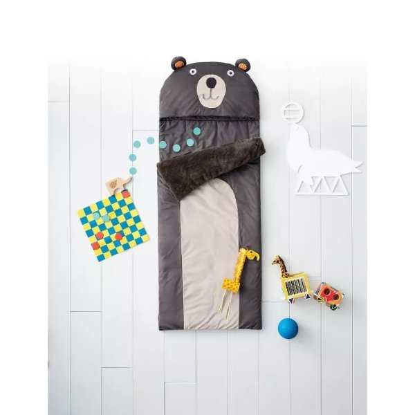 Bear Character Sleeping Bag Gray - Pillowfort&#8482;