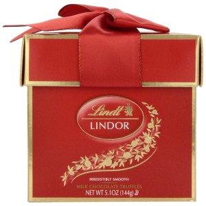 瑞士莲Lindt Lindor 松露巧克力, 精美礼盒装, 5.1 盎司