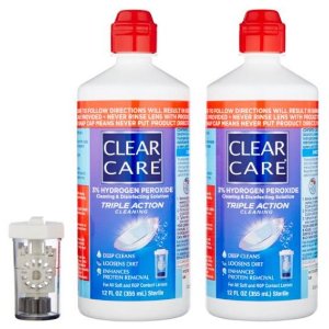 彻底清洁隐形眼镜！Alcon Clear Care 隐形眼镜清洗液（带眼镜盒），两瓶装