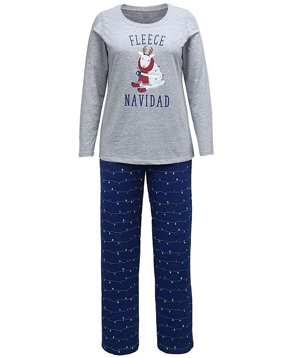 Matching Women's Fleece Navidad Family Pajama Set, Created for Macy's