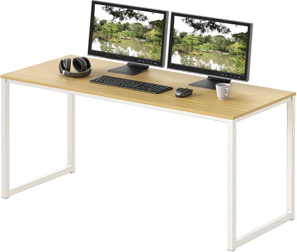 SHW 48-Inch 现代简约风电脑桌 白橡木色