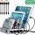 Smart Charging Station for Multiple Devices, Simicore 4-Port USB Charger Station with 5 Short Mixed Cables for Cell Phones, Smart Phones, Tablets (Silver)