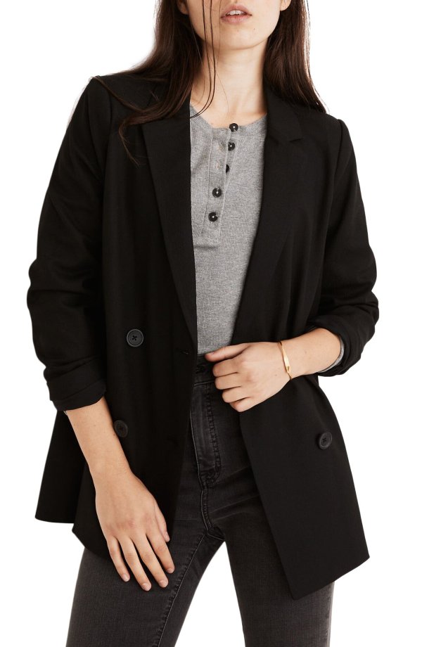 Caldwell Double Breasted Blazer(Regular & Plus Size)