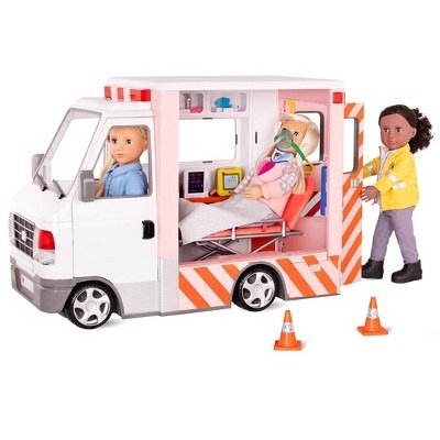 Rescue Ambulance Playset with Electronics for 18&#34; Dolls