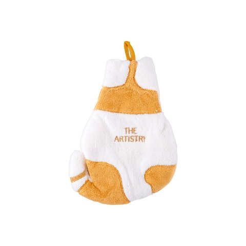 摩登主妇 猫咪浴室厨房擦手毛巾 黄色 | 亚米