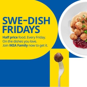 IKEA 宜家餐厅周五半价！肉丸+土豆泥套餐才£2.45 我吃吃吃