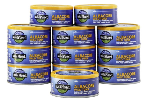 Albacore Wild Tuna, Sea Salt, Keto and Paleo, 3rd Party Mercury Tested, 5 Ounce ,12 Count (Pack of 1)