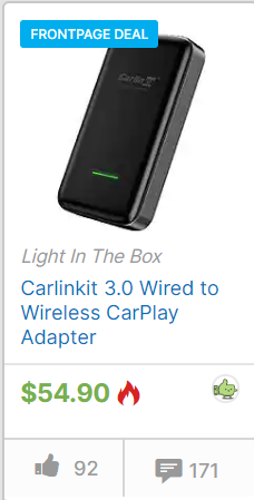 Carlinkit 3.0 有线转无线 CarPlay 适配器