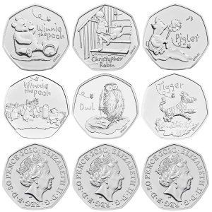 The Royal Mint维尼币 9枚组合