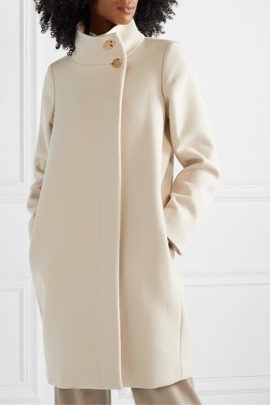 Fire wool and cashmere-blend coat