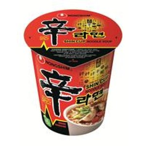 12 Packs Nongshim Shin Noodle Cup, 2.64 Ounce Packages