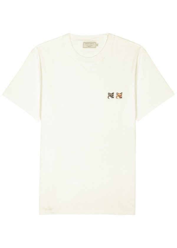 Off-white cotton T-shirt