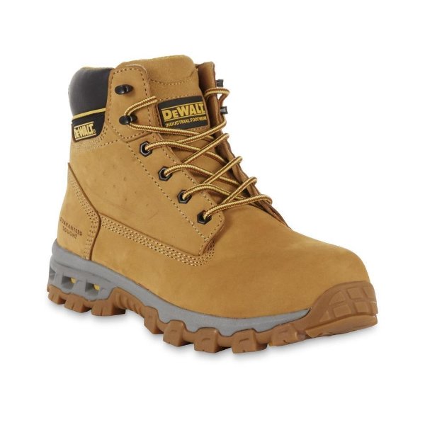 Halogen Men's Wheat Nubuck Leather Steel Toe 6 in. Work Boot-DXWP84354M-WHT-10.5 - The Home Depot