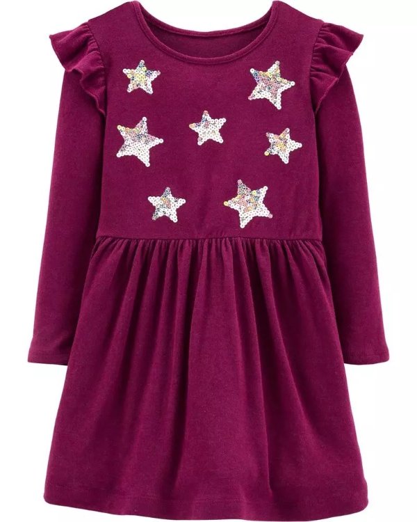 Glitter Star Jersey Dress