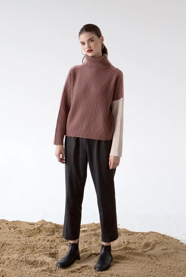 Averie Cashmere Blend Sweater - Blush