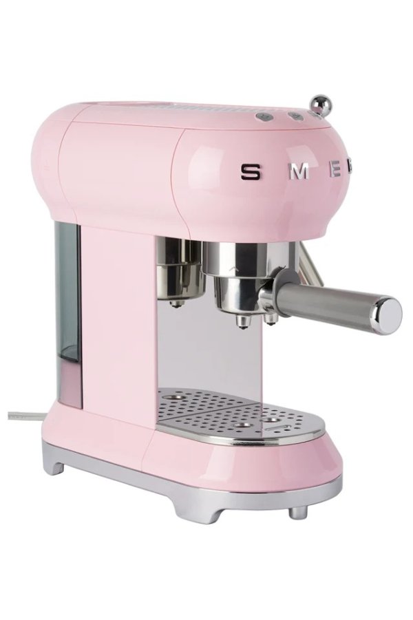 Pink Retro-Style Espresso Manual Coffee Machine