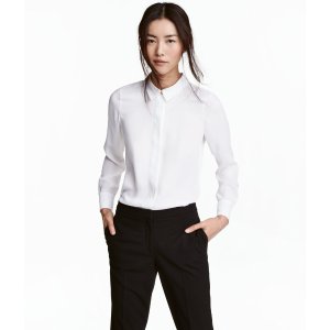H&M基础款白衬衫