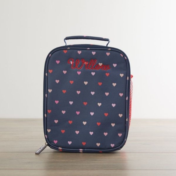 Personalized Heart Print Lunch Bag Welcome %1