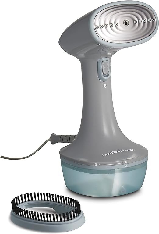 Handheld Garment Steamer for Clothes, Fabric and Drapes, 20 Minutes of Continuous Steam, Portable Wrinkle-Remover, Vacation Essentials, 1200 Watts, Gray & Blue (11557)