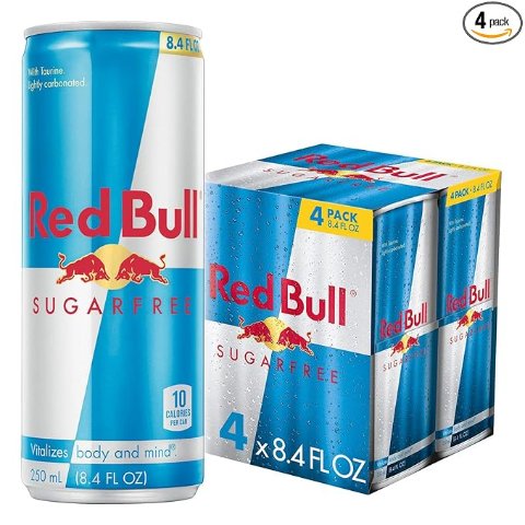 Red Bull 红牛无糖能量饮料8.4oz 4罐