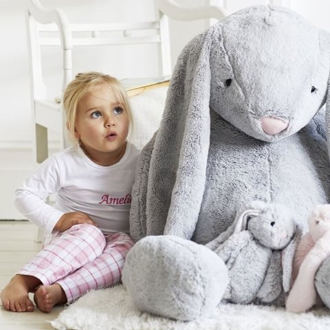 My 1st YearsPersonalized Supersized Gray Bunny Soft Toy