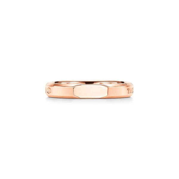 Tiffany 1837® Makers Slice Ring in Rose Gold, 4 mm | Tiffany & Co.