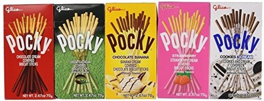 Pocky Biscuit Stick 5 Flavor Variety Pack (Pack of 5)