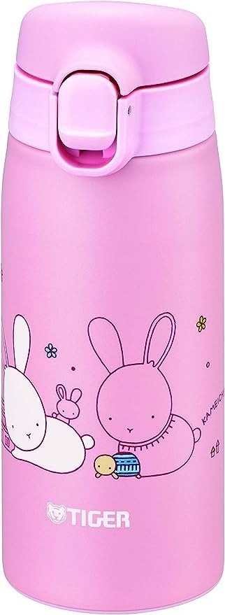 Water Bottle, 11.8 fl oz (350 ml), Kameichido, Mug, Stainless Steel Bottle, One-Touch, Lightweight, Rabbit MCT-A035P