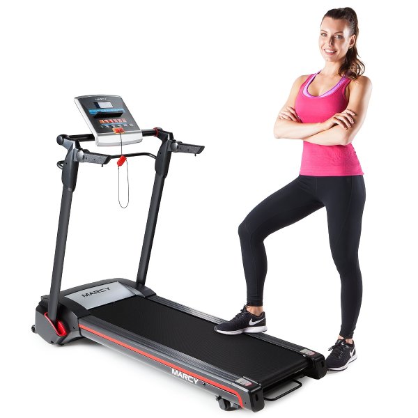 Folding Electric Treadmill With LCD Display and Adjustable Handles