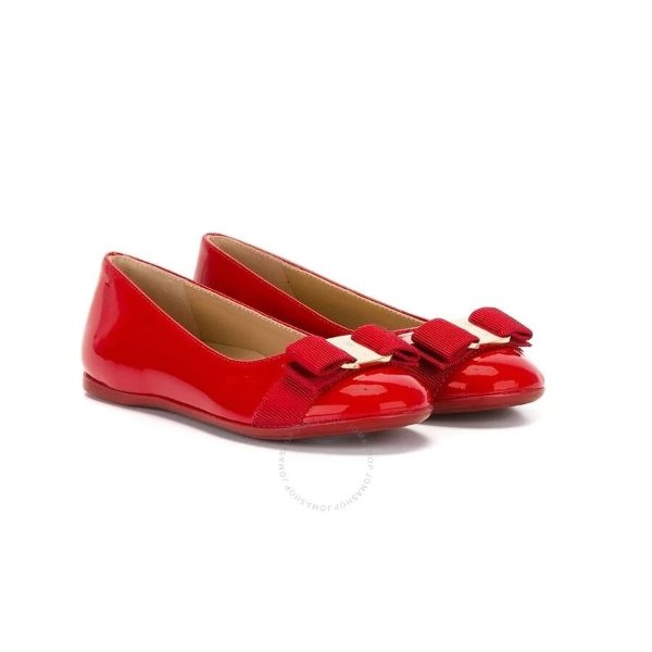 Varina Ballet Flats in Red Patent Leather