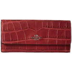 COACH Embossed Croco Soft Wallet