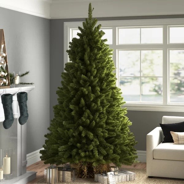 North Valley Lighted Artificial Green Spruce Christmas Tree